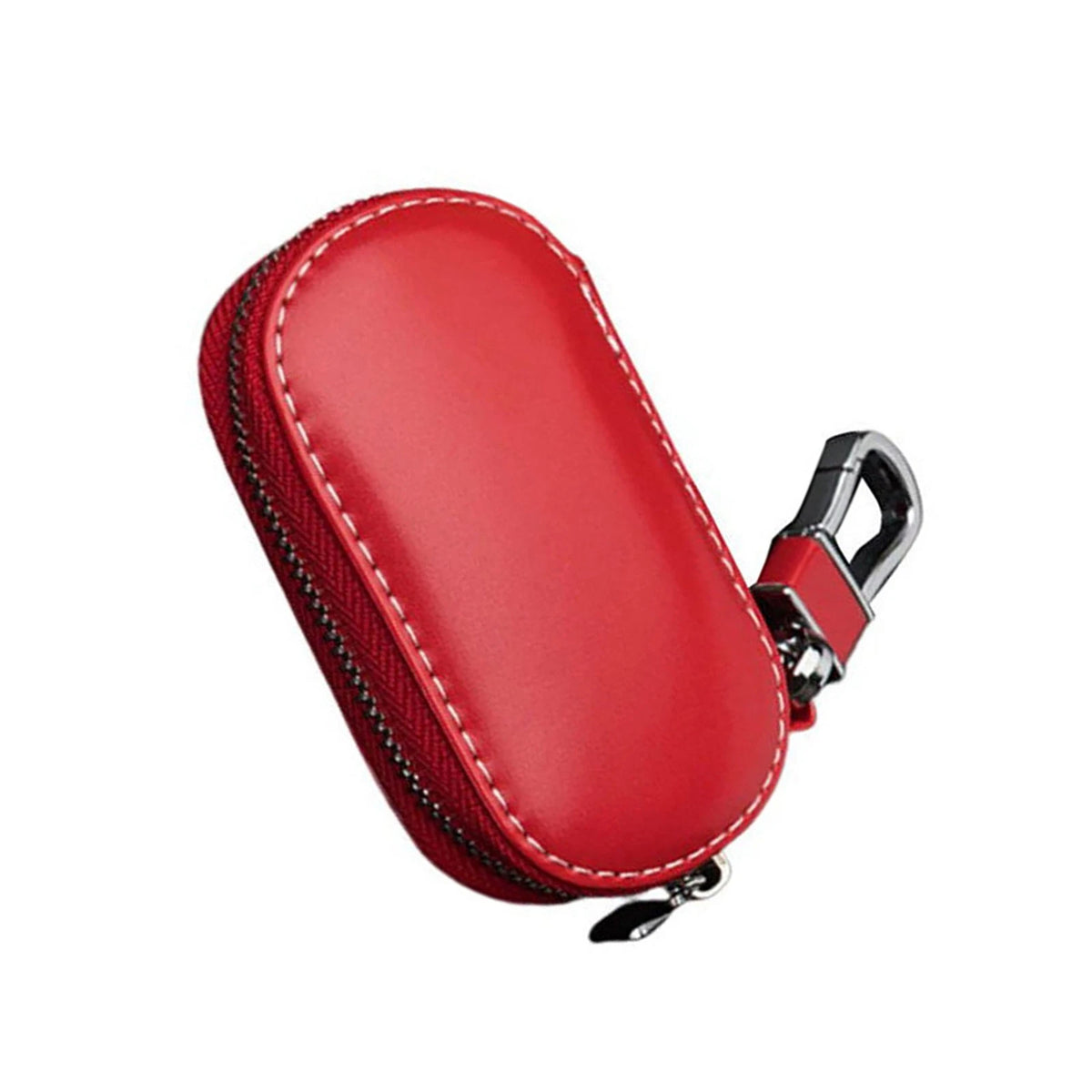 Leather Car Remote Key Zipper Bag for Auto Accessories