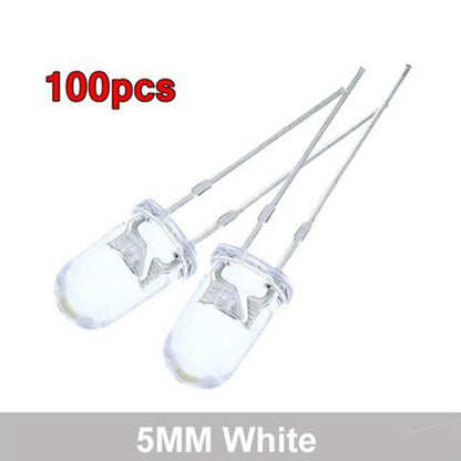100 Pcs 5MM LED Bulbs for Automotive Lighting