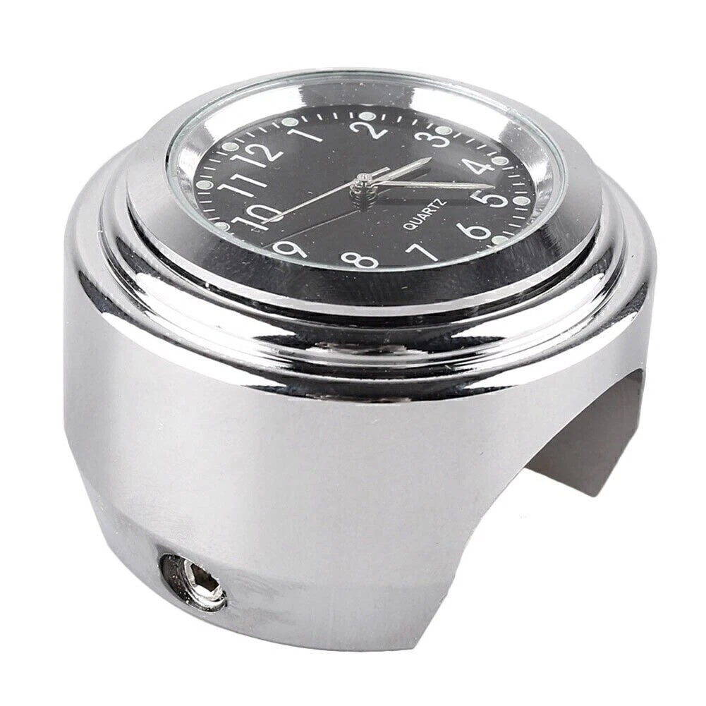 Chrome Dial Handlebar Waterproof Glow-Watch Clock for Motorcycle