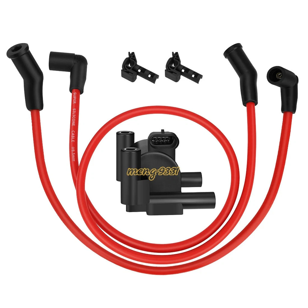 Ignition Coil & Wires with Cap for Dyna FXD FXDB FXDC FXDF FXDL FXDLS FXDWG (2006–2017)