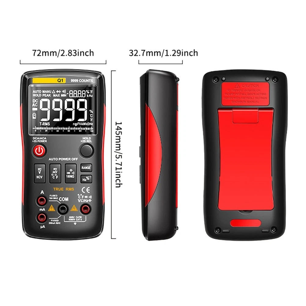 True RMS Digital Multimeter with Auto Manual Range and NCV Voltage Detection