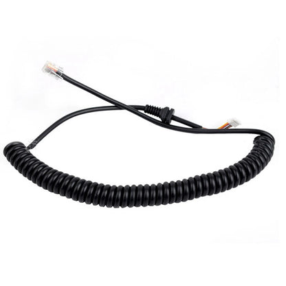 3.28ft 6 Pin Microphone Spring Cable for Yaesu MH-48A6J MH-42B6J