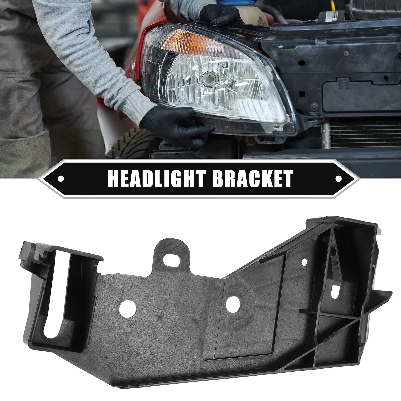 Headlight Bracket for Infiniti G37 (2009–2013) Right Black