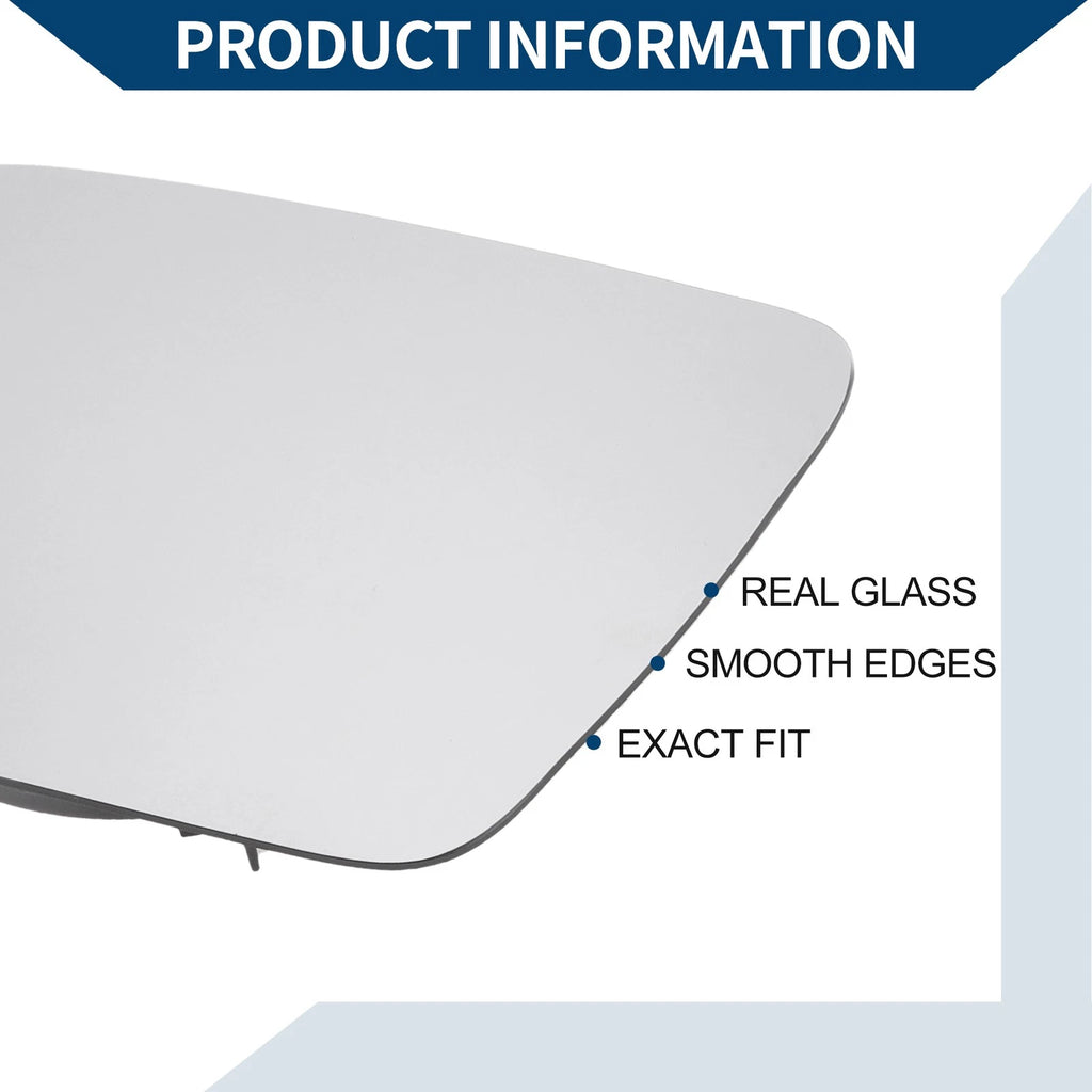 Left Side Mirror Glass Non Heated Replacement for Volkswagen Polo (2001–2005)