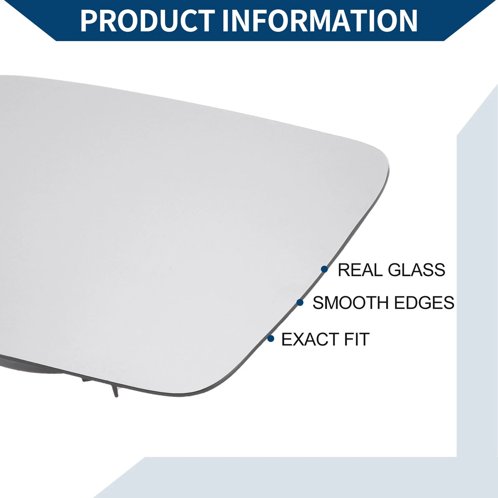 Left Side Mirror Glass Non Heated Replacement for Volkswagen Polo (2001–2005)