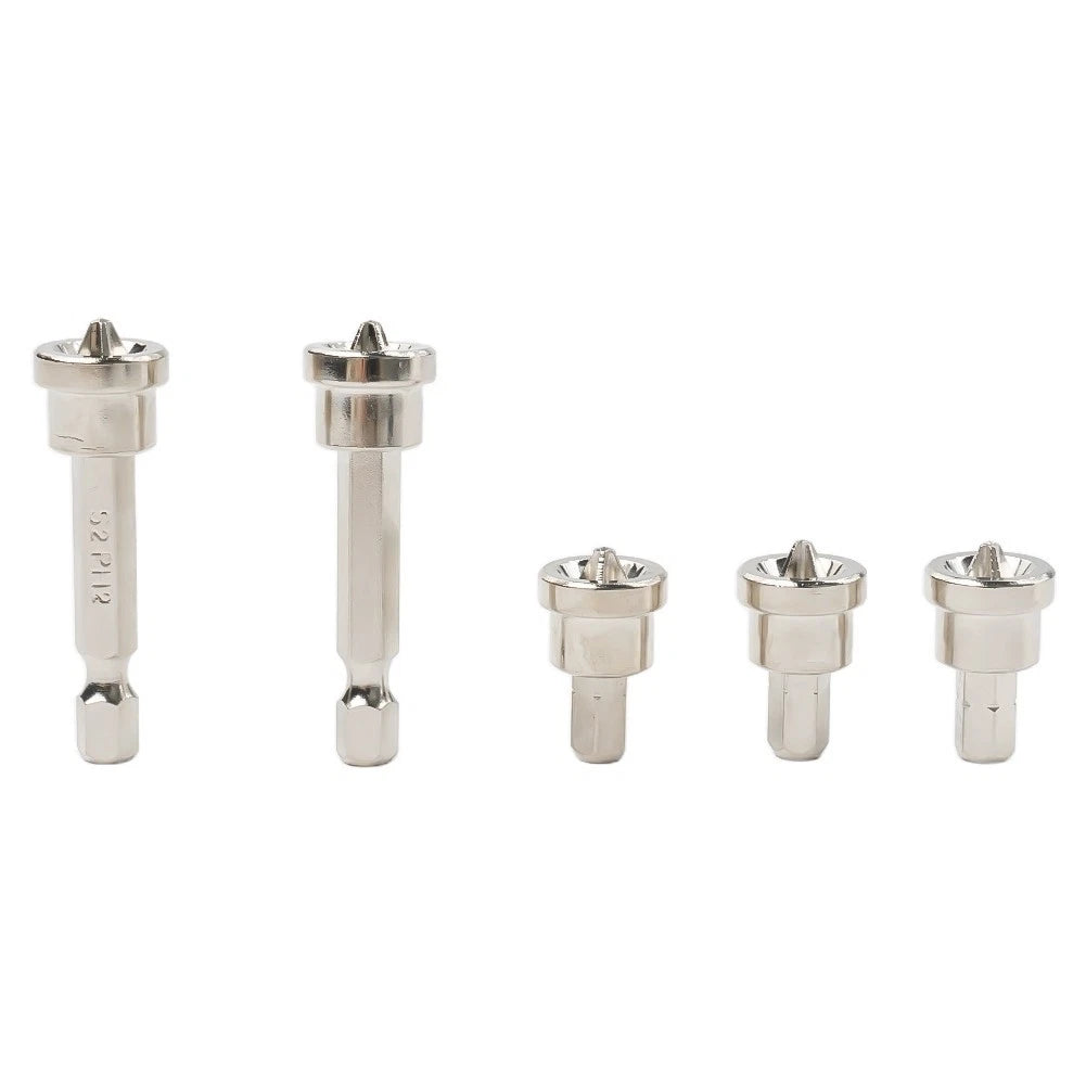 Set of 5 Magnetic Positioning Screwdriver Bits Hex Shank for Woodworking