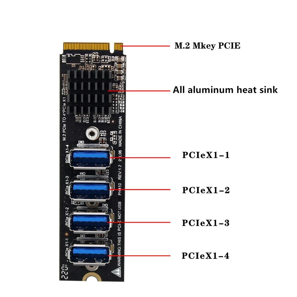 M.2 to PCI-E Adapter Card for PCIE Expansion (High Speed)