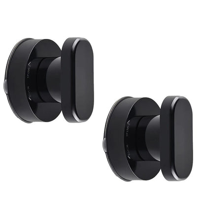 2X Suction Cup Door Handle for Glass Cabinet Refrigerator - Black