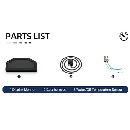 DO925 Sinco Tech 12V Car Dashboard Racing Gauge Display Sensor KIT LCD Screen