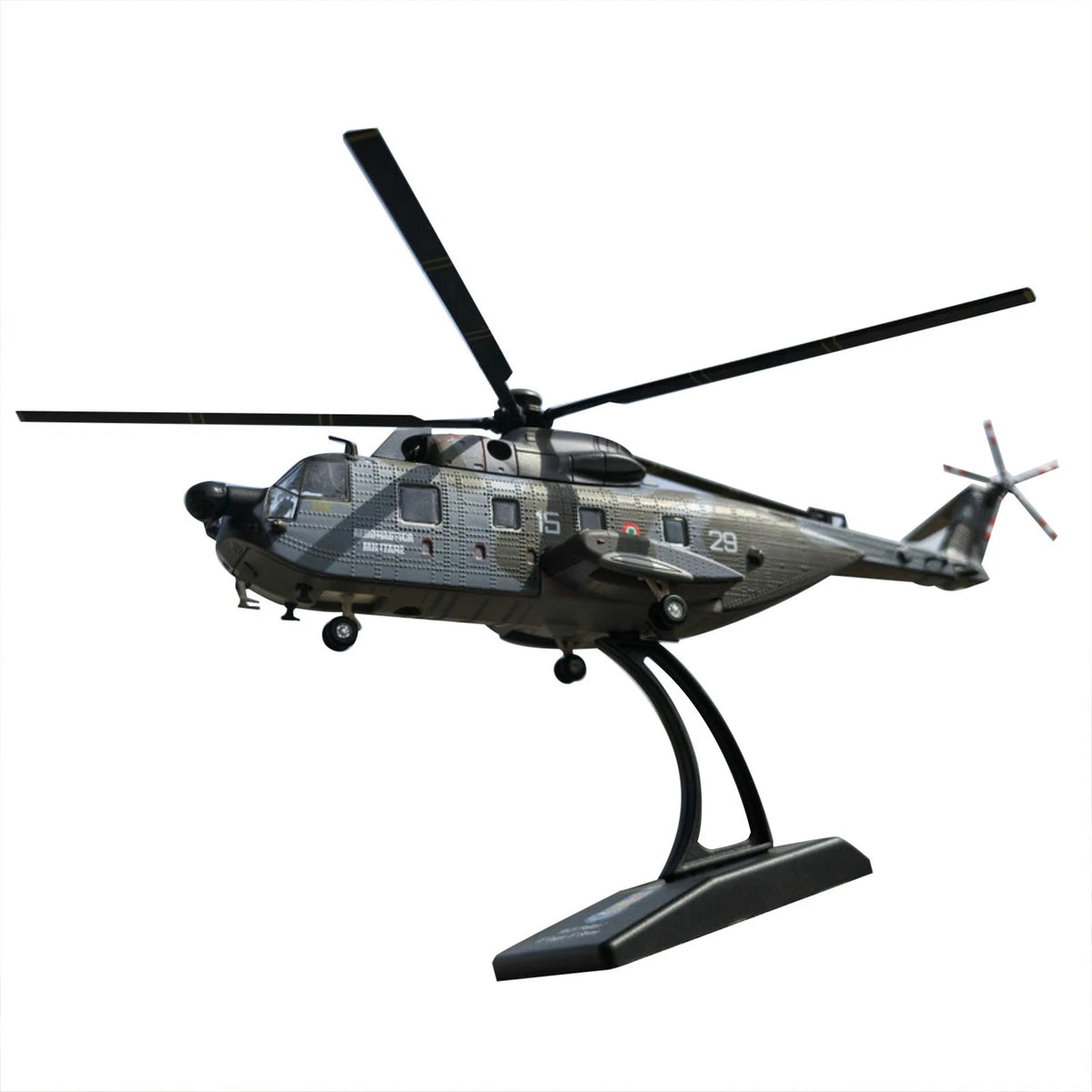 Diecast Agusta AS-61R Pelican Helicopter Model 1/100 Scale
