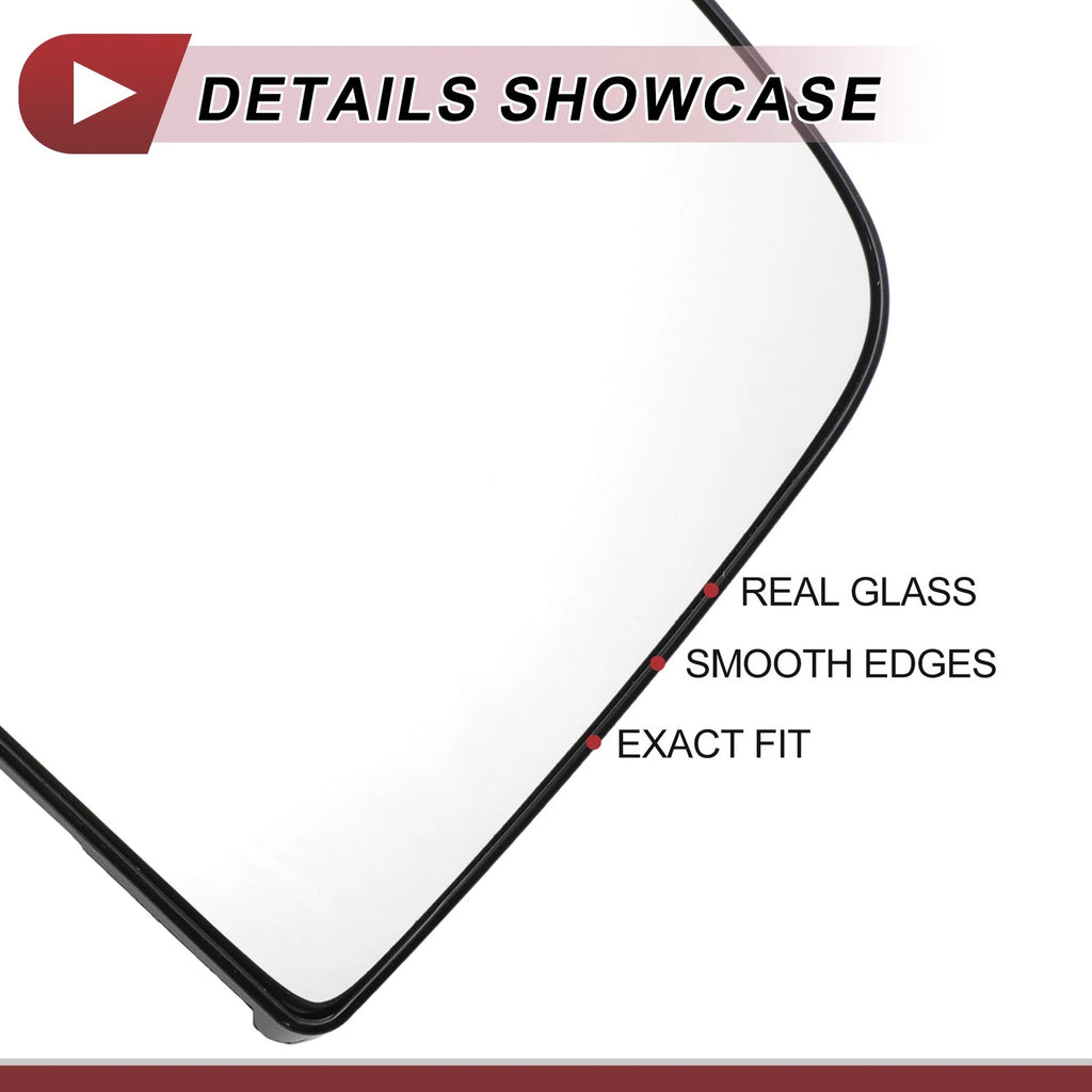 Non Heated Driver Side Upper Mirror Glass Replacement for Chevrolet Express (2003–2016)