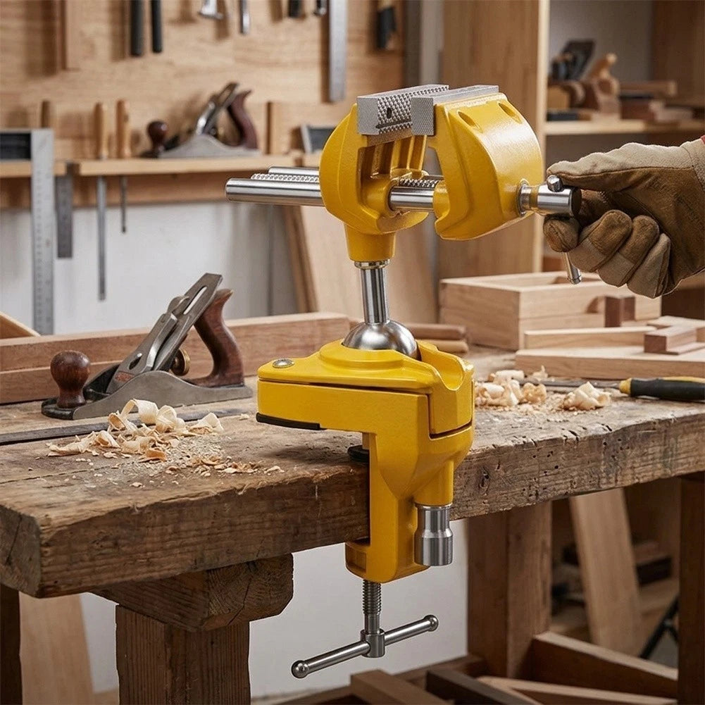 Rotating Woodworking Vise with 3.2 in Jaw Opening (No Part Numbers)