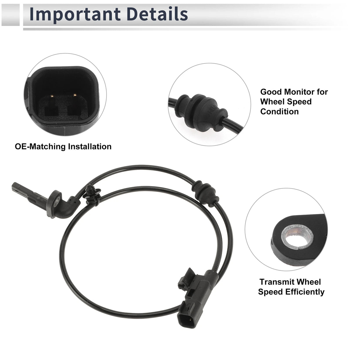 ABS Wheel Speed Sensor Set of 2 for Chevrolet Cruze (2011–2016)