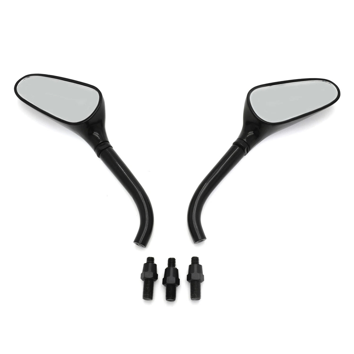Universal Custom Motorcycle Mirrors for Harley Yamaha (Fit All Models) Black
