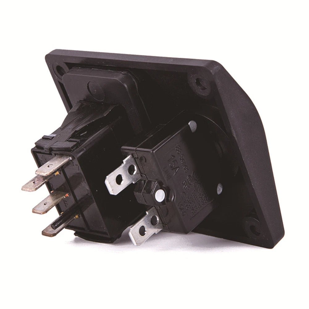 Bilge Pump Switch for Boat (12V) - Black Aluminum Panel