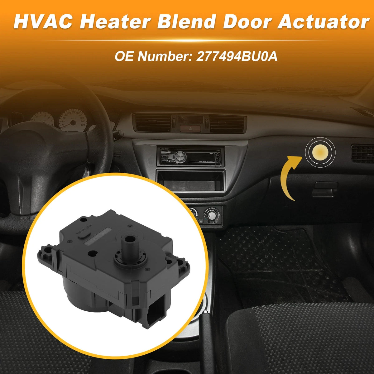 HVAC Heater Blend Door Actuator for Nissan Rogue (2014–2019) 277494BU0A