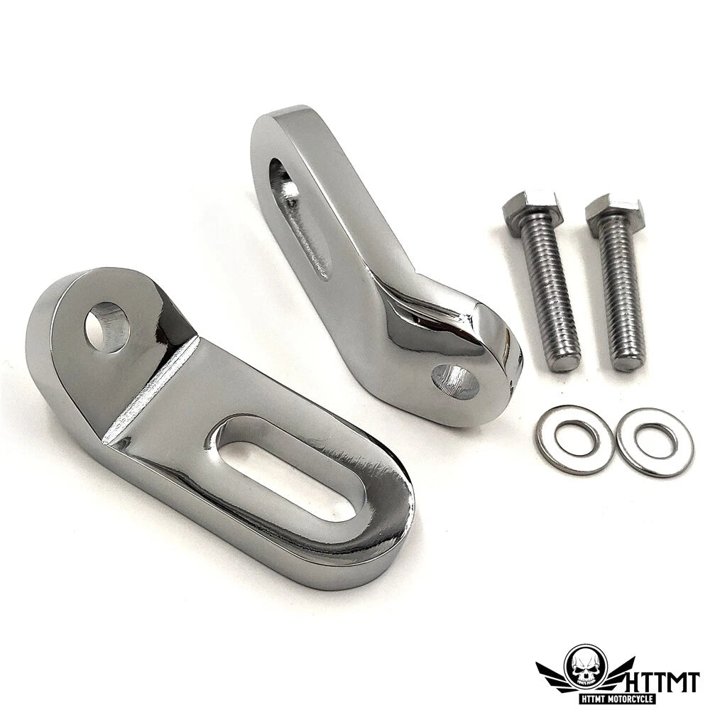 Chrome Touchless Tie-Downs Mounting Brackets for Harley Touring FLH/T (2014–2023)