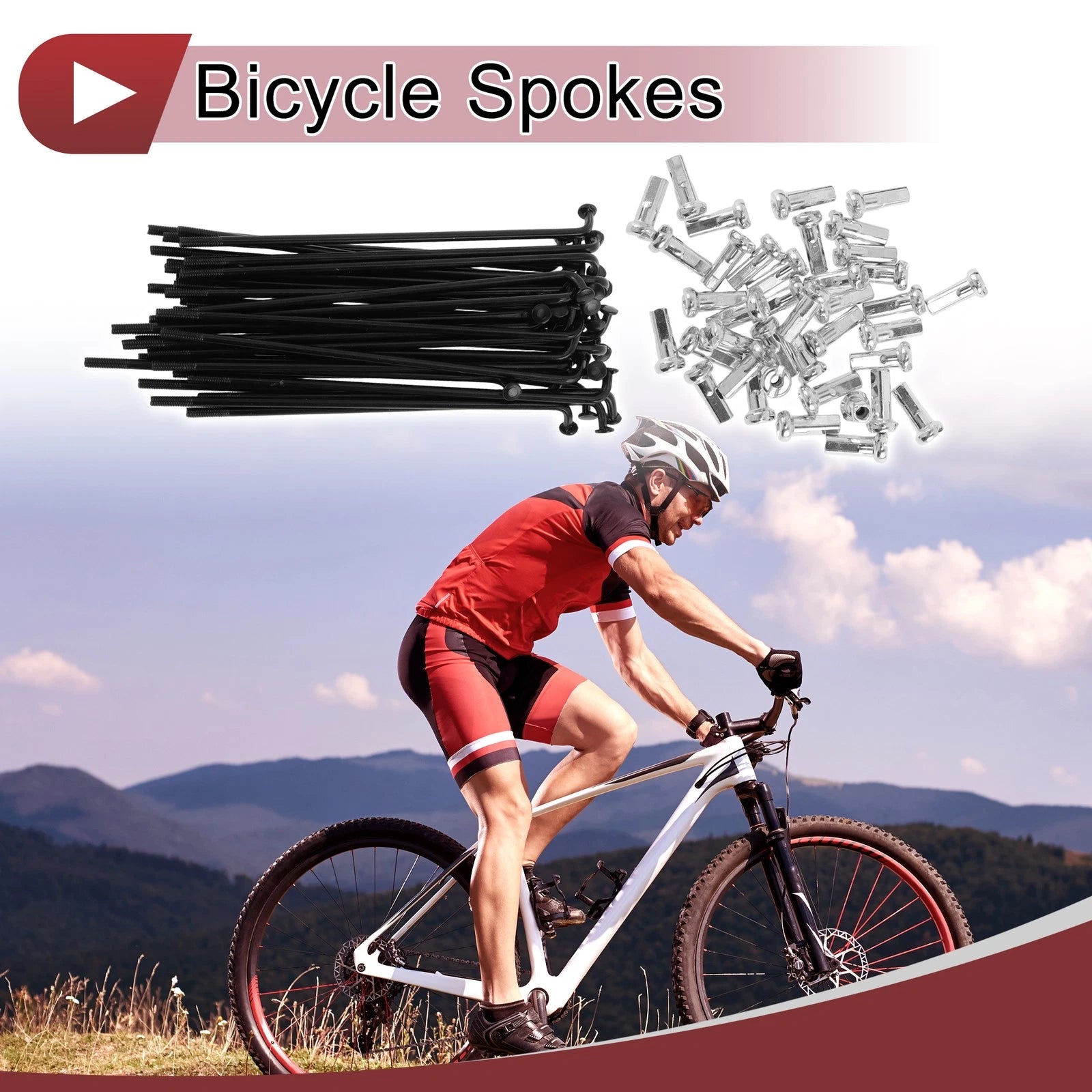 Bicycle Spokes Set 80 mm for 14G Wheel Repair (2011–2018)