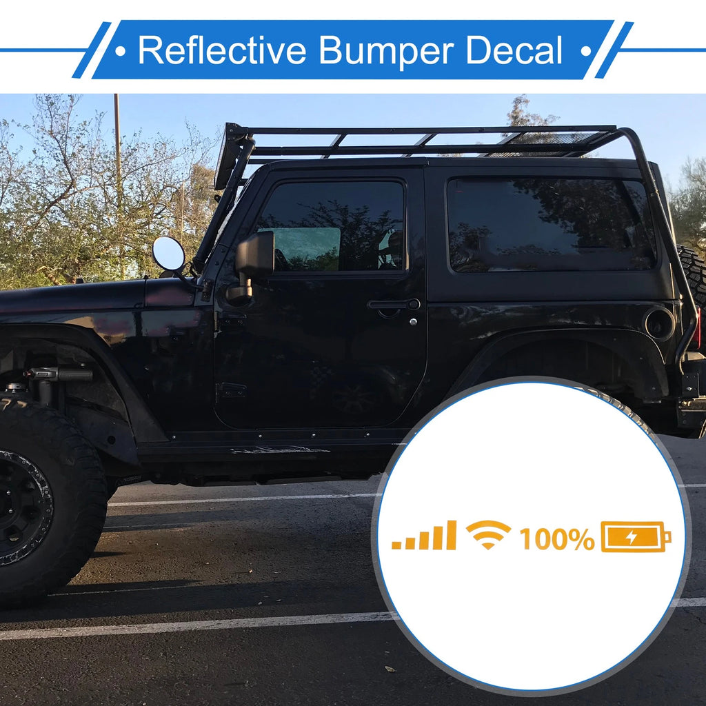 Reflective Bumper Decal for WiFi Signal Dashboard (Reflective Yellow Square)