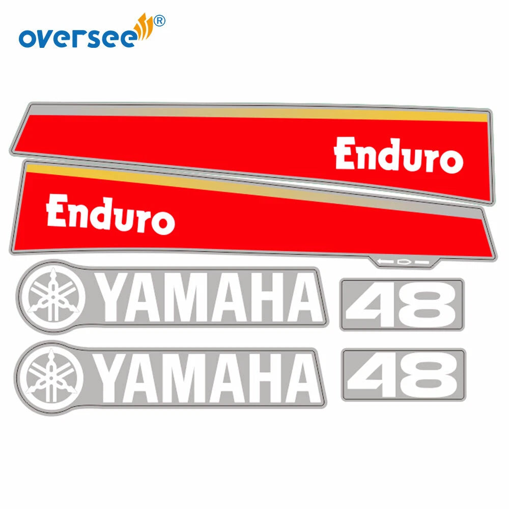 Sticker Kit for Yamaha 48HP 2T Outboard (Anti-UV, Not Fade)