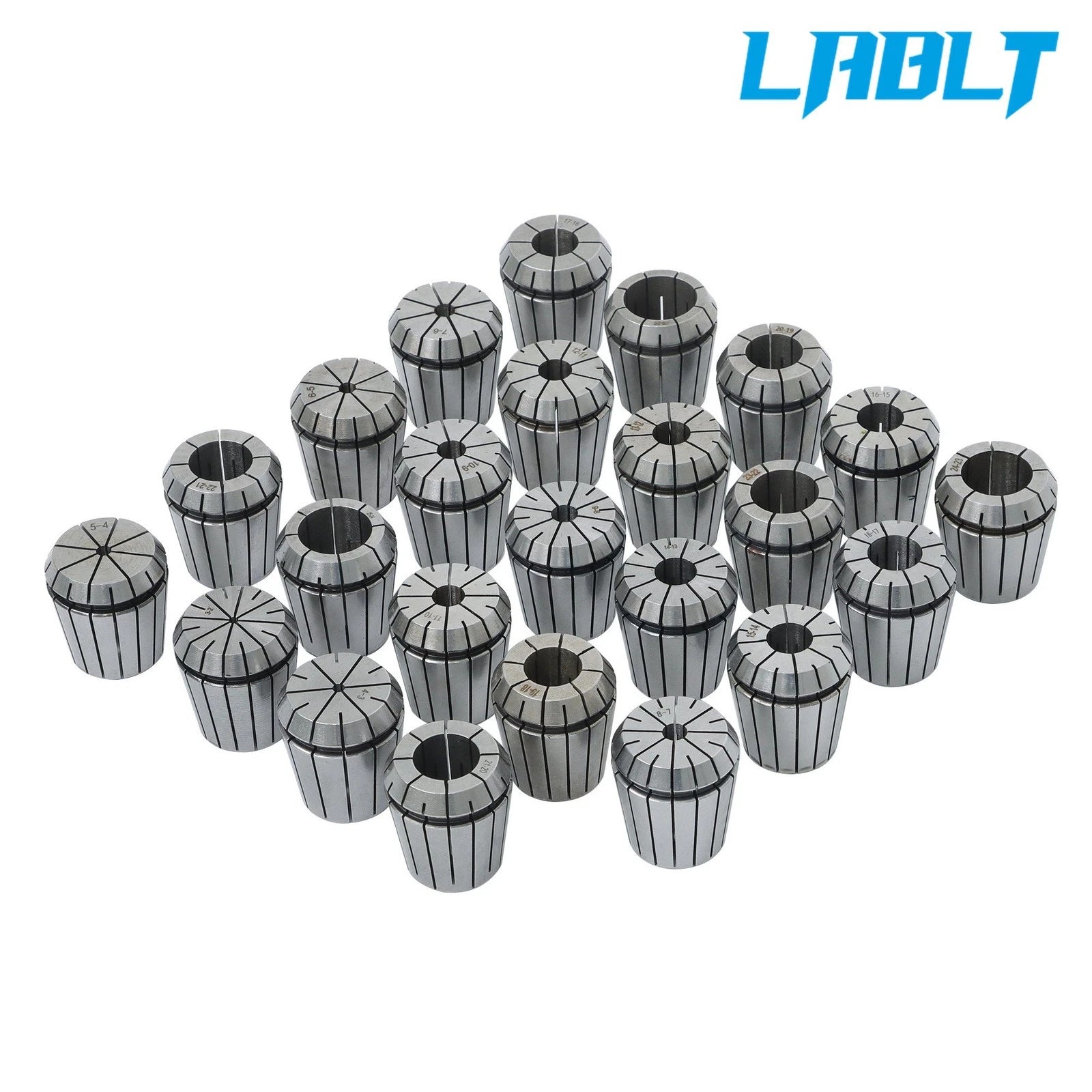 24-Pack ER40 Collet Set for Metric Size (Precision Spring Clamping)