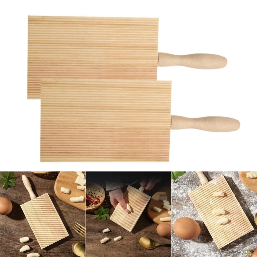 2 Wooden Gnocchi Boards for Home Cooking