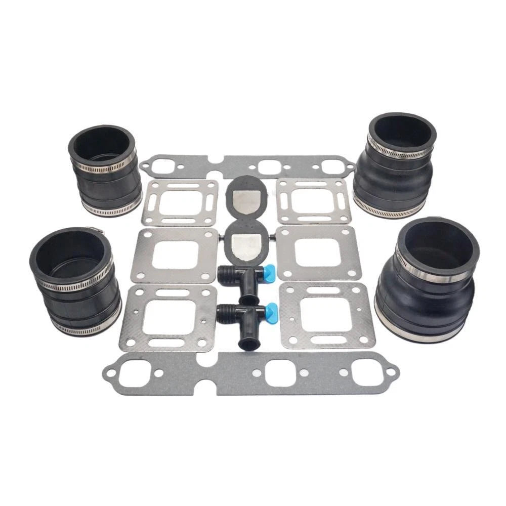 Exhaust Manifold Kit with Gasket for Mercruiser 3" 175 205 V6