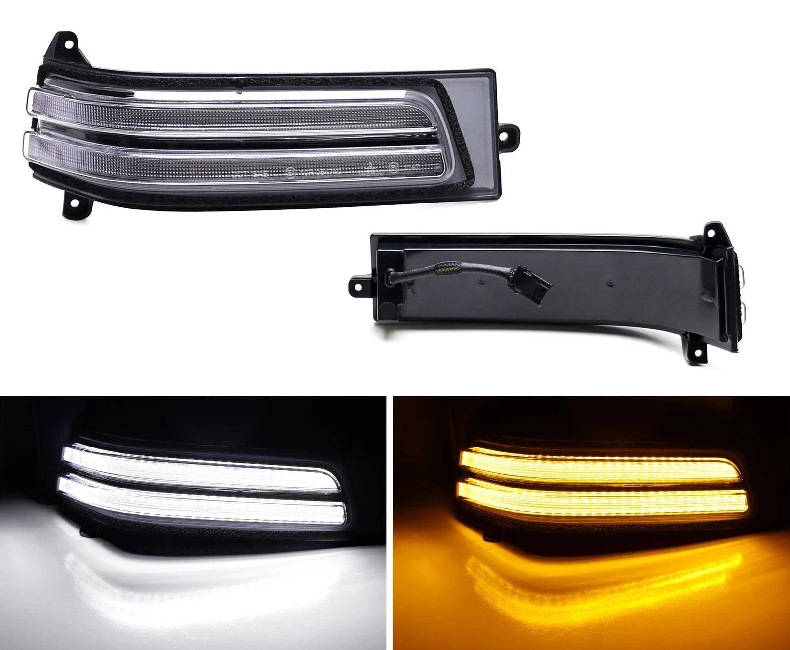 2X LED Clear Dynamic Side Mirror Turn Signal Light for Dodge Ram 2500 3500 (2023–2023)