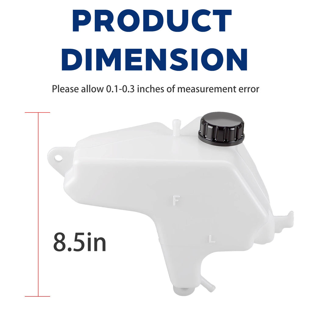 Coolant Reservoir Tank with Cap for Kawasaki Ninja 650R (2006–2011) 11012-1084, 43078-0053