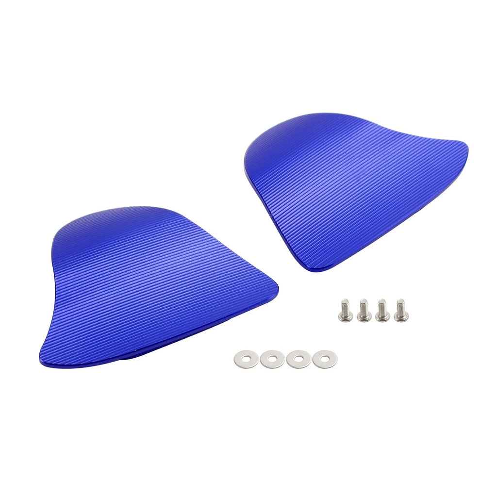CNC Aluminum Blue Mirror Block Off Plates for Yamaha YZF R1/R1M (2020–2024)