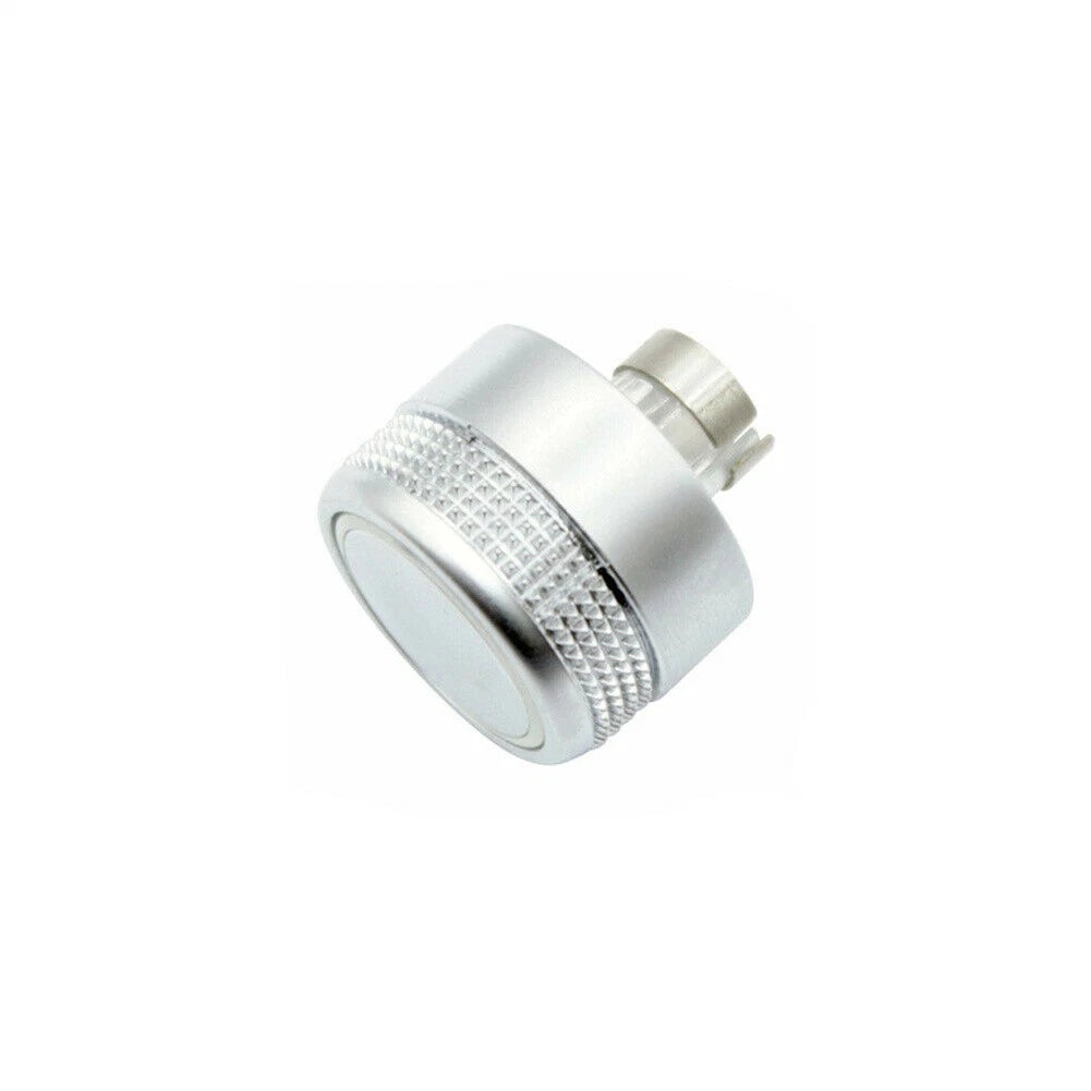 Switch Cap Knob for Car Radio (Plastic Silver with Chrome)