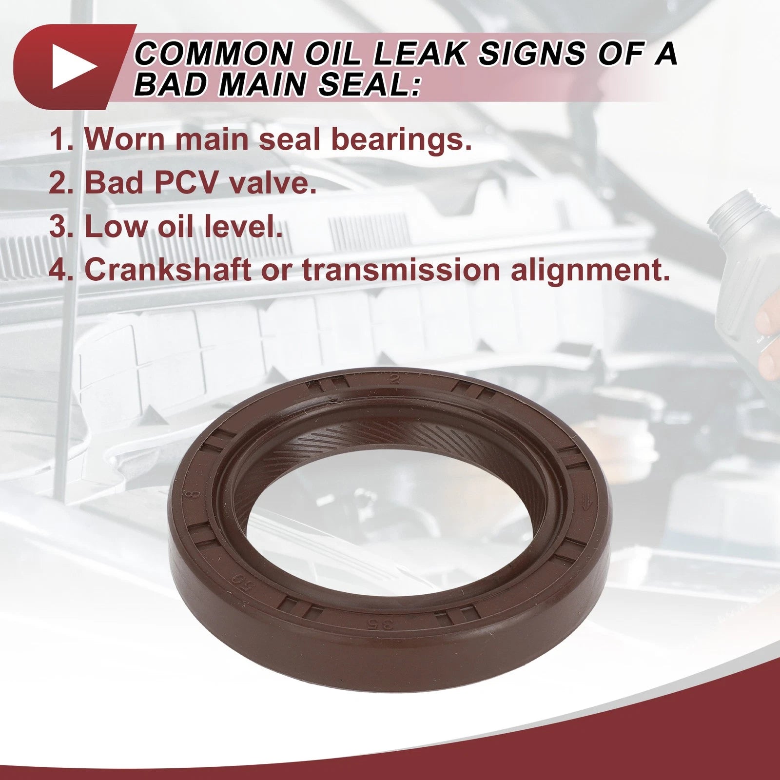 Front Crankshaft Oil Seal Replacement for Hyundai Elantra Kia (2013–2018)