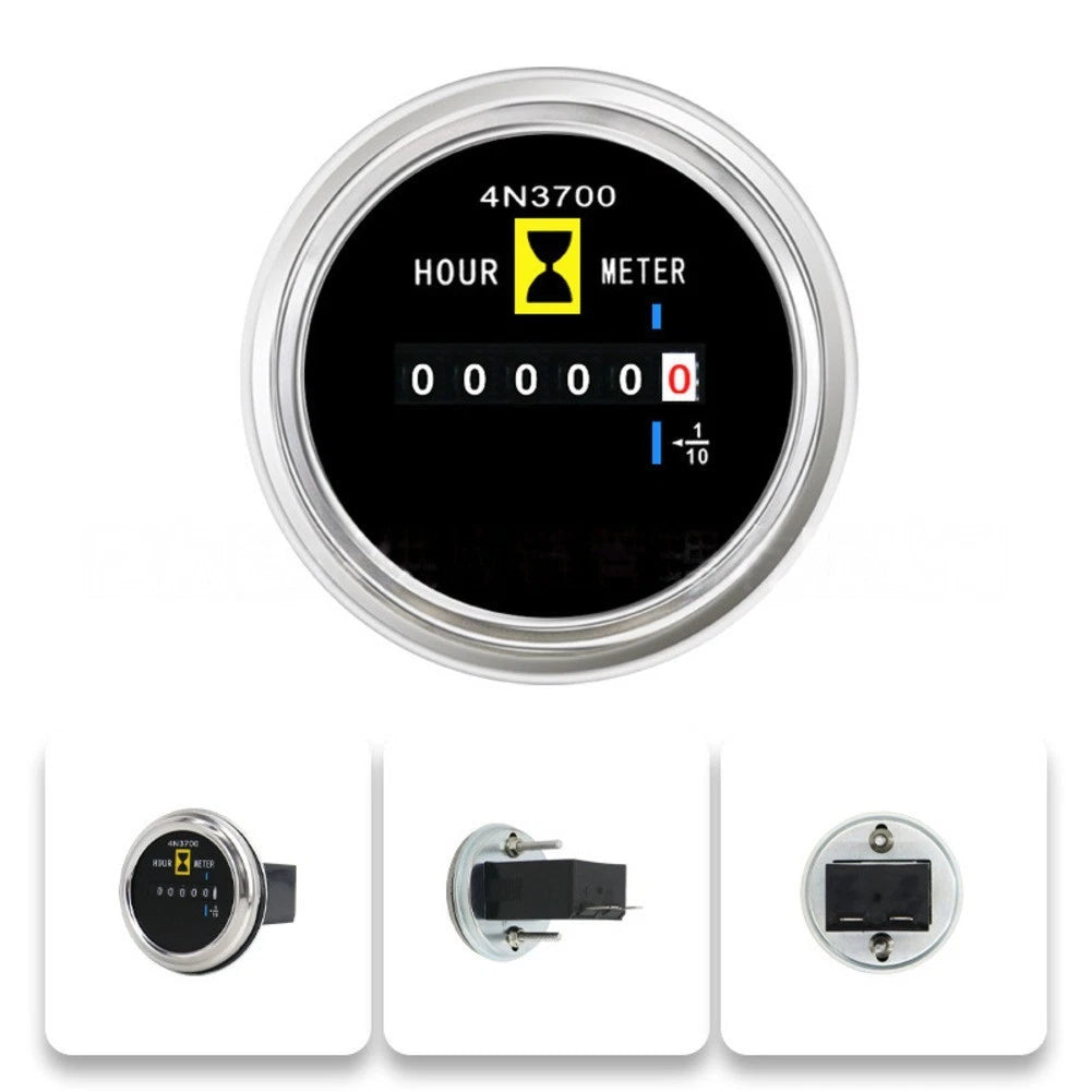 52MM Timer Operating Hours Meter 4N3700 Compatible with Excavator Loader