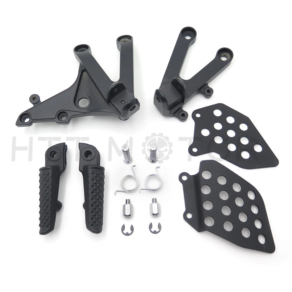 Black Front Footrest Pegs Bracket for Honda CBR 600RR (2007–2014)