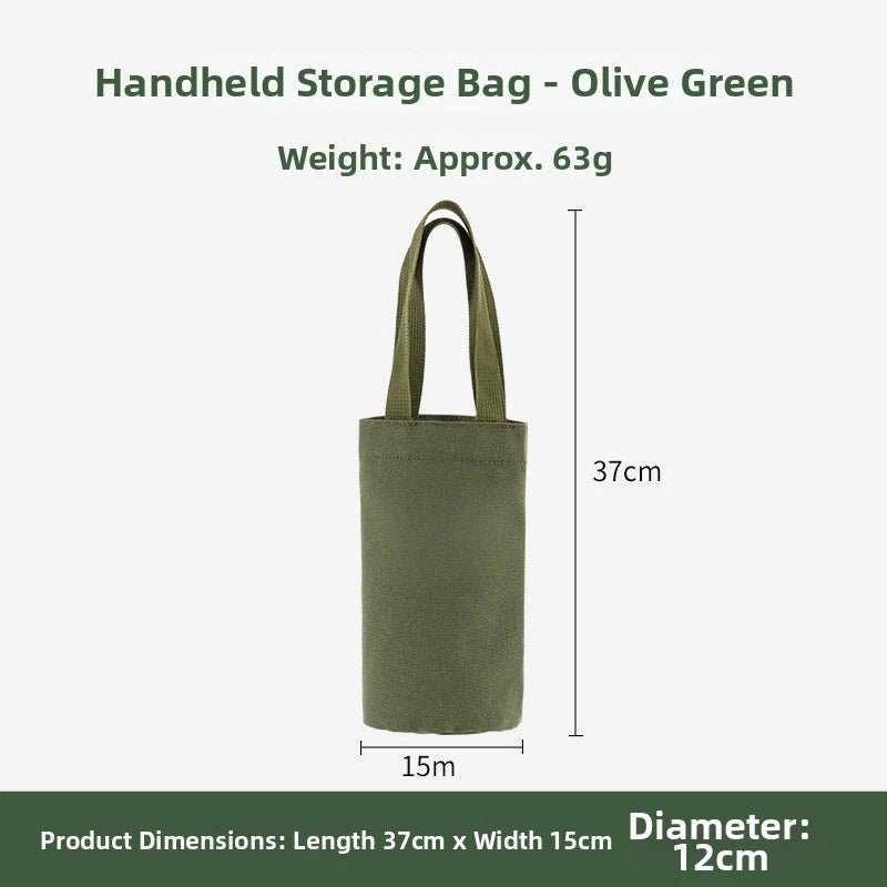 Travel Canvas Water Bottle Bag with Insulated Cup Holder for All Models
