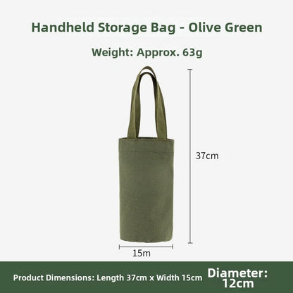 Travel Canvas Water Bottle Bag with Insulated Cup Holder for All Models
