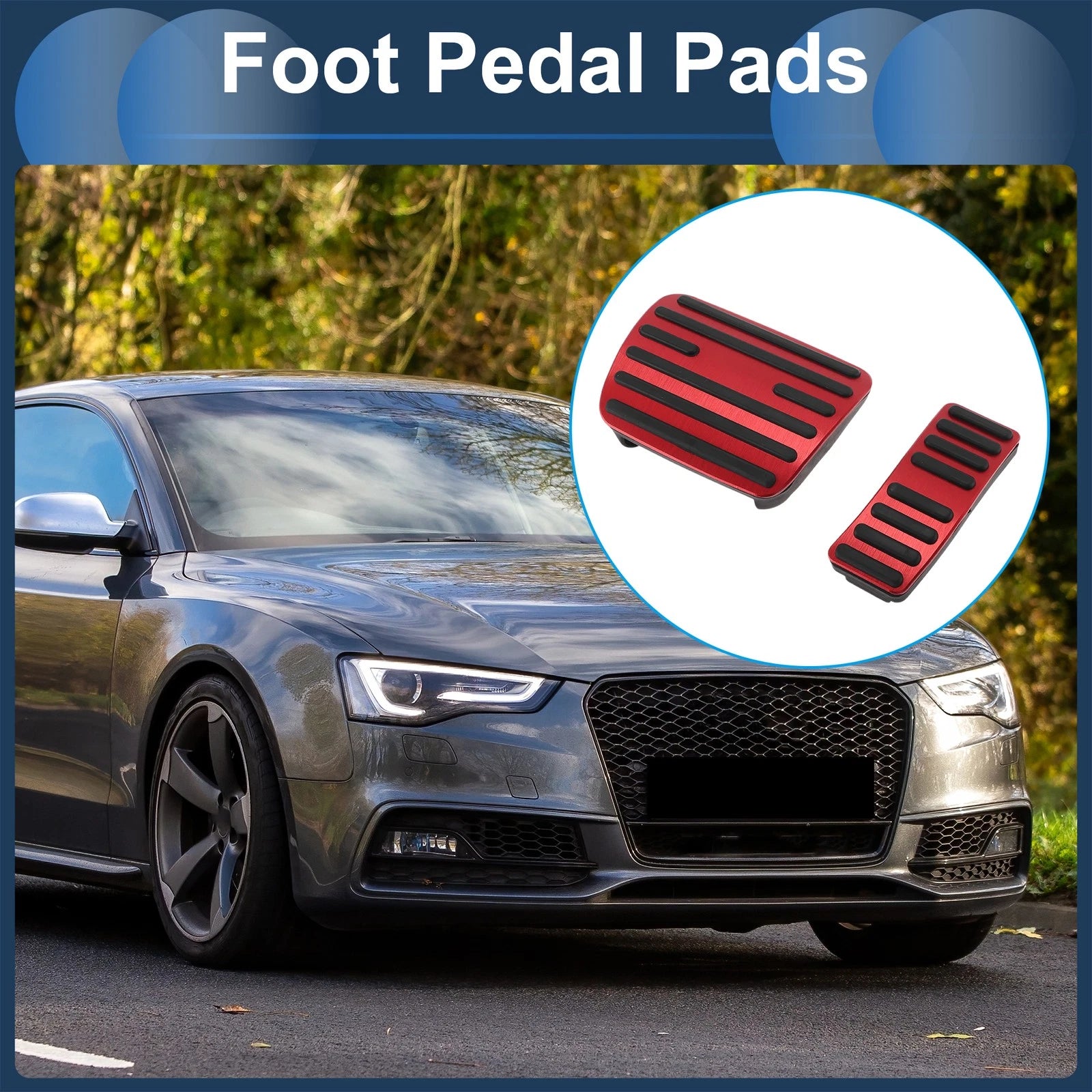 Automatic Foot Accelerator Pedal Covers Set for Audi A4 A5 A6 Q5 (2014–2020)
