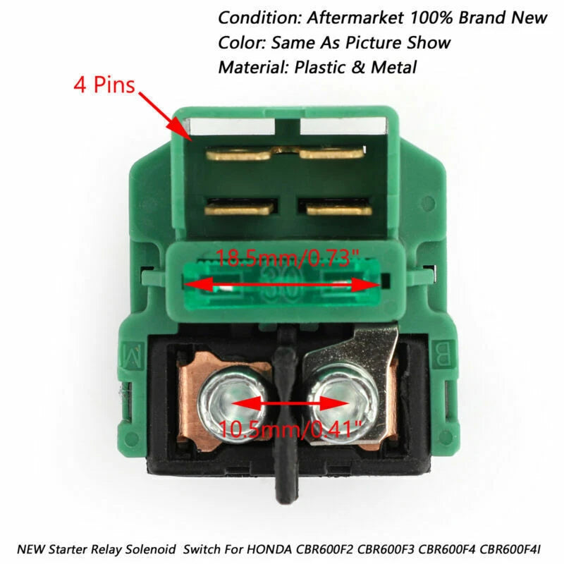 Starter Relay for Honda CBR600F2 CBR600F3 CBR600F4 600F4I (1991–2006)