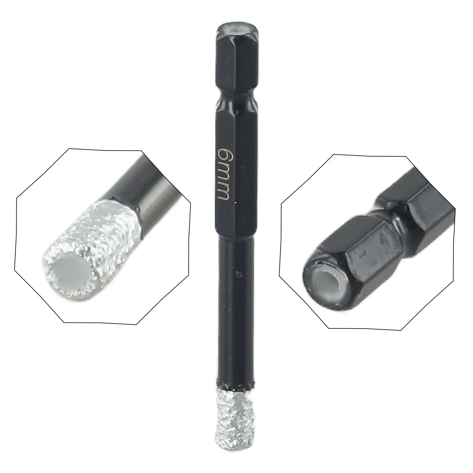 Dry Drill Bit for Glass Porcelain (Hex, Diamond)