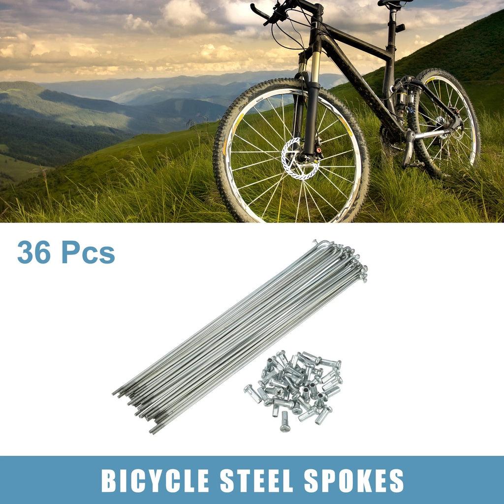 14G J Bend Bicycle Spokes with Nipples for 194mm Cycle Wheels (194mm)
