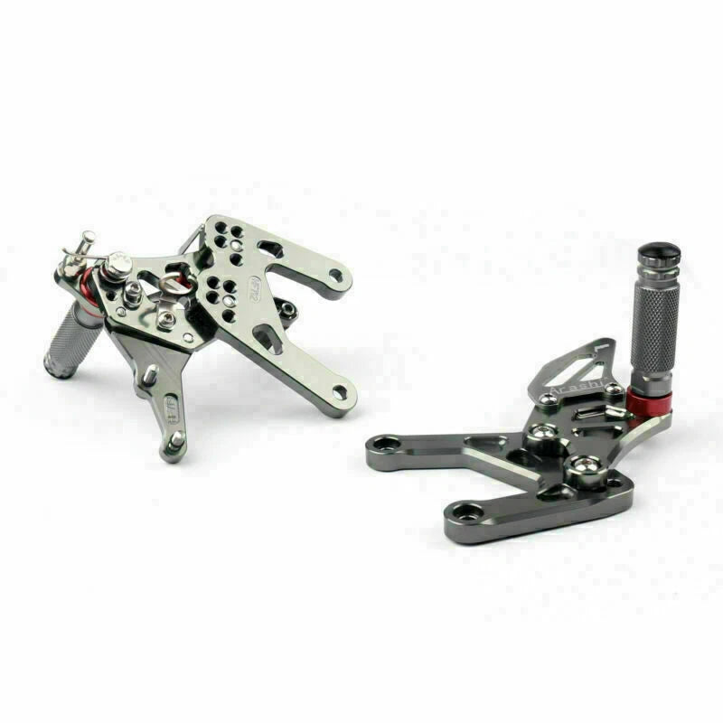 CNC Racing Rearset Footrest Pegs for Yamaha YZF R1 (2015) - Gray T9
