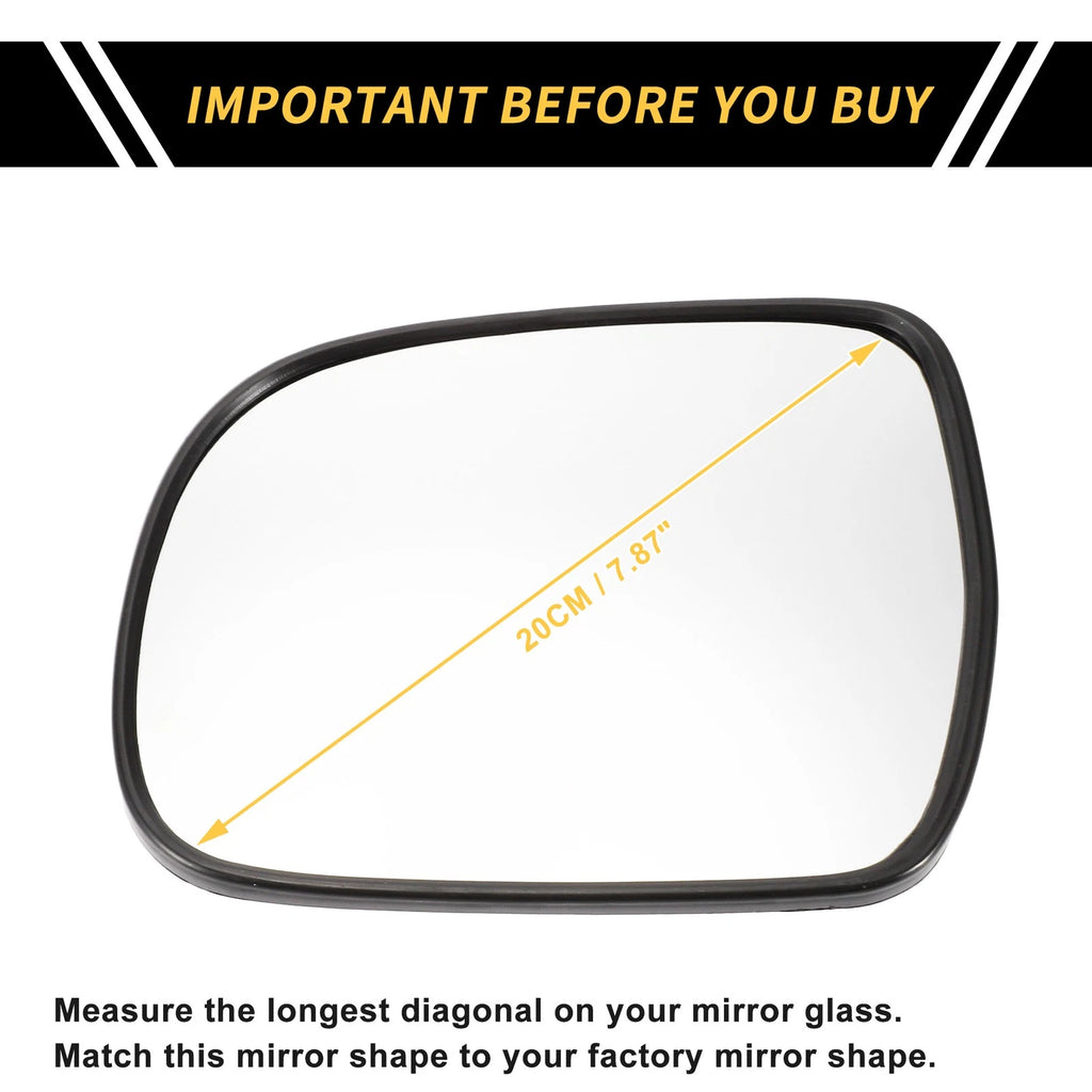 Heated Left Side Mirror Glass Replacement for Toyota Tacoma (2005–2011)