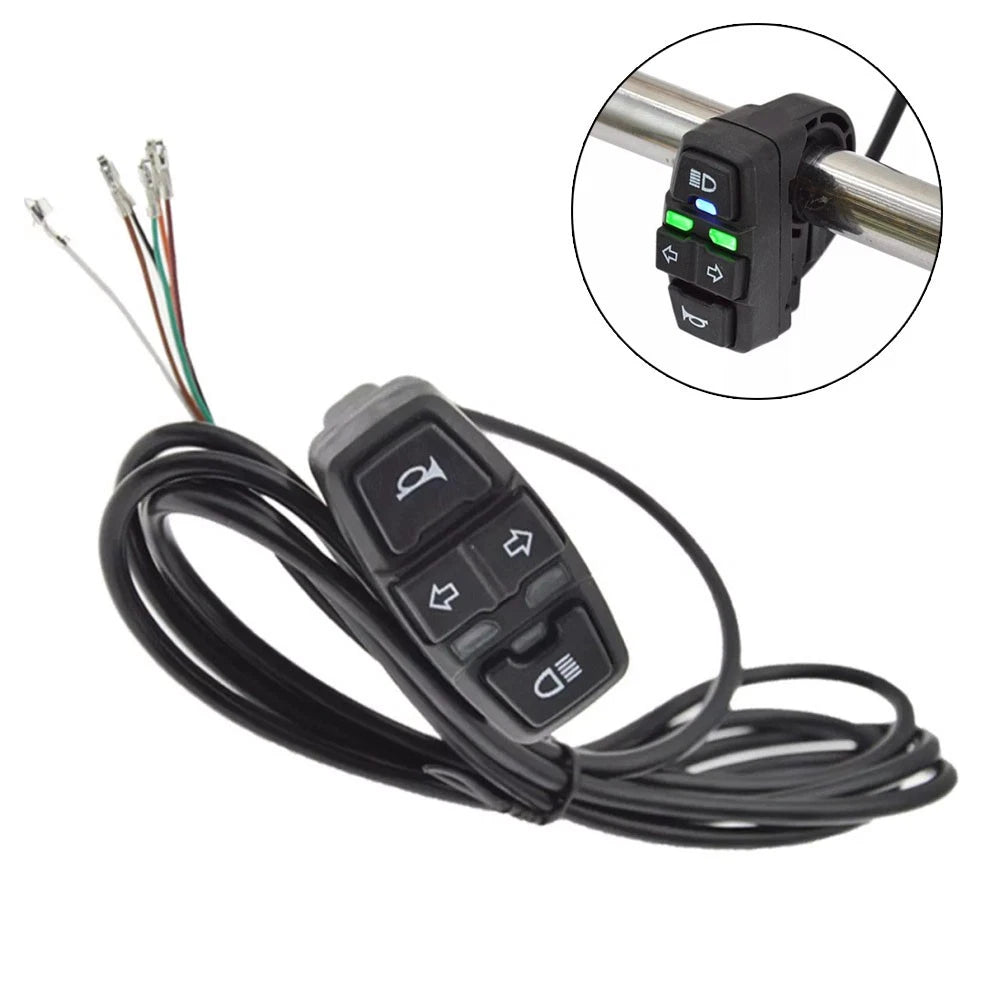3 in 1 Switch Handlebar Turn Signal Light Horn for Motorcycle Scooter
