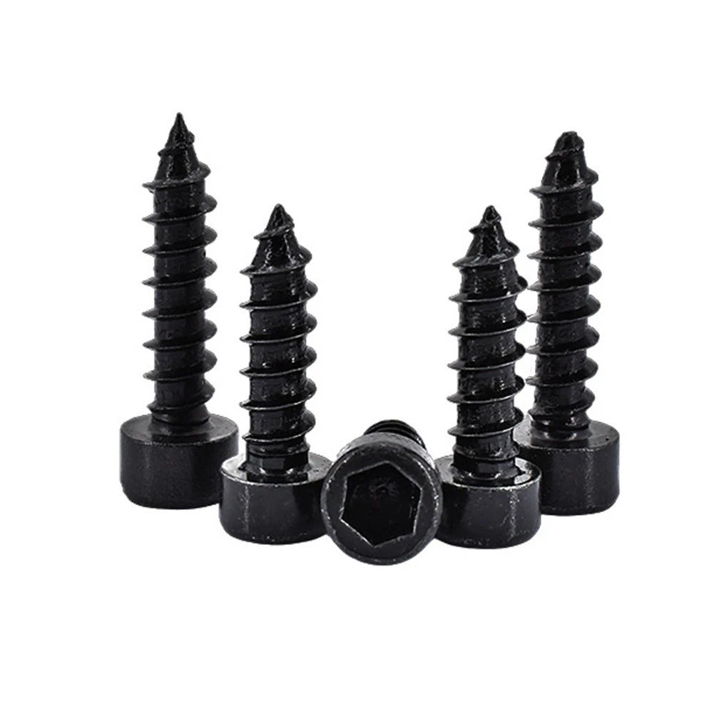 32pcs 25mm Hex Cap Head Self Tapping Screws Carbon Steel (Tools)