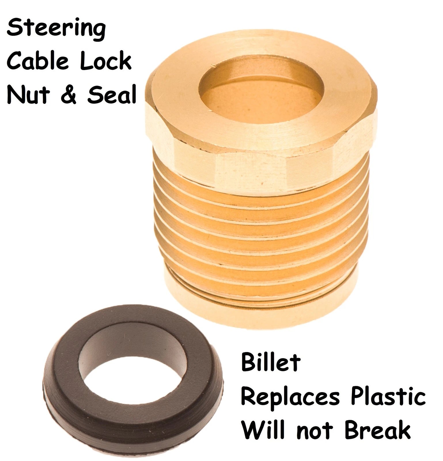 Steering Cable Lock Nut & Seal for Sea Doo RXP RXT GTI GTS GTX XP RX GTR LRV (All Years)