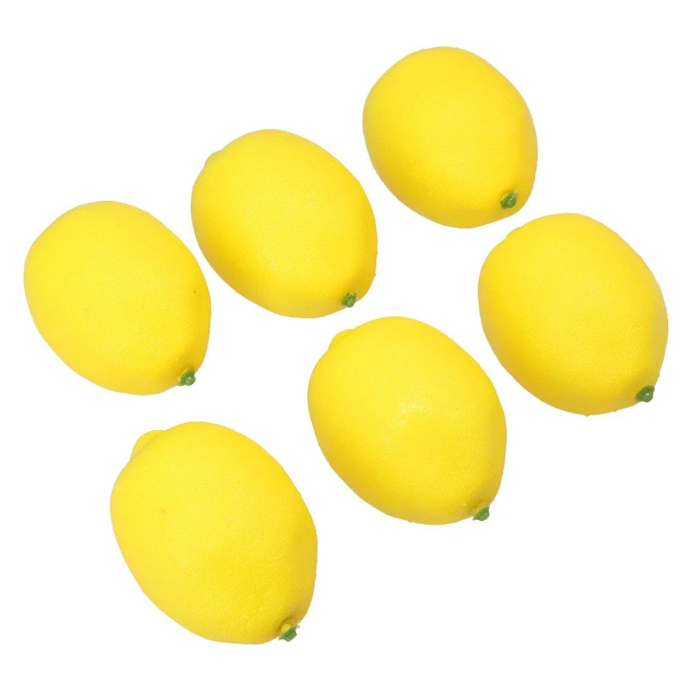 6Pcs Artificial Lemons for Home Decoration