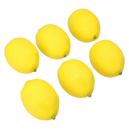 6Pcs Artificial Lemons for Home Decoration