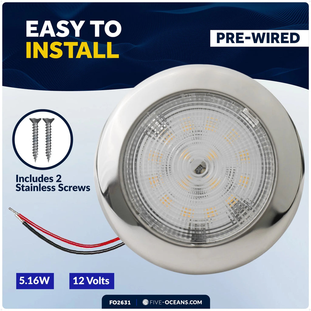 LED Interior Dome Light for Various Vehicles (12V)