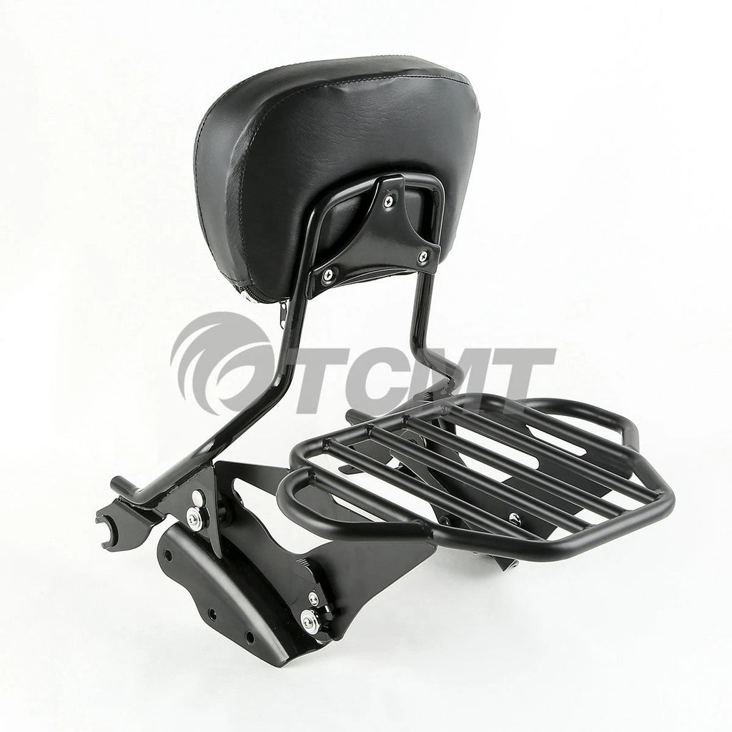 Backrest Sissy Bar with Rack 4-Point Docking Kit for Harley Touring (2009–2013)