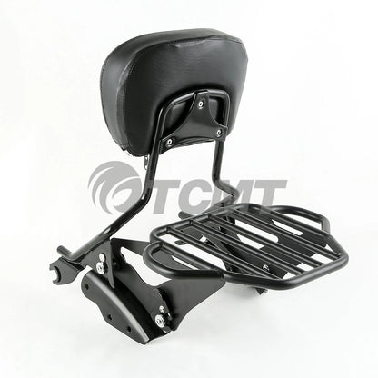 Backrest Sissy Bar with Rack 4-Point Docking Kit for Harley Touring (2009–2013)